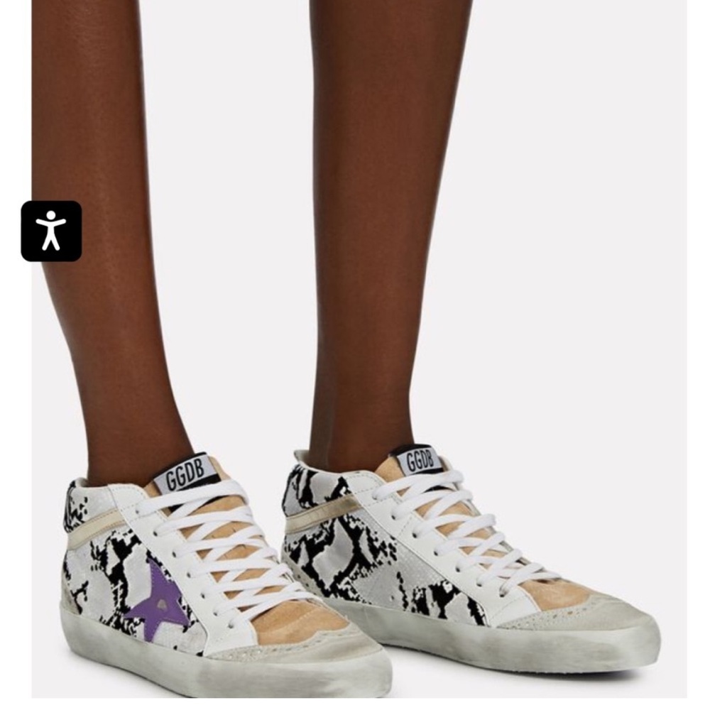 Golden Goose Midstar Python Grey
